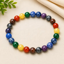 7 Chakra Natural Crystal Healing Stone Bead Bracelet for Men & Women