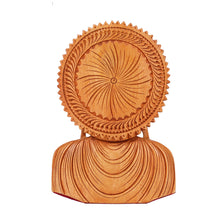 Handcrafted Wooden Buddha Bust Sculpture