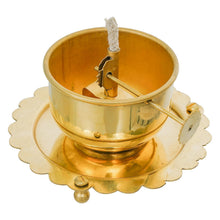 Brass Akhand Diya with Glass Cover