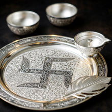 Swastika Pooja Thali Gift Set – Velvet Box | Auspicious Festive Gifting