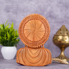 Handcrafted Wooden Buddha Bust Sculpture