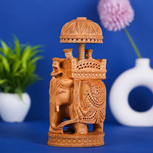 Handcrafted Wooden Elephant Figurine – Traditional Indian Handicraft