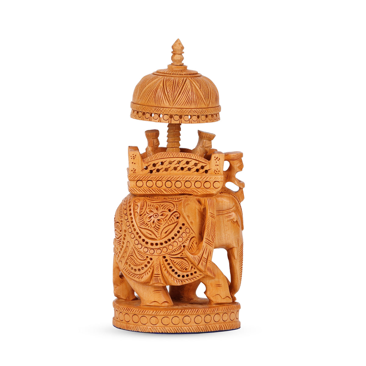 Handcrafted Wooden Elephant Figurine – Traditional Indian Handicraft