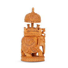 Handcrafted Wooden Elephant Figurine – Traditional Indian Handicraft