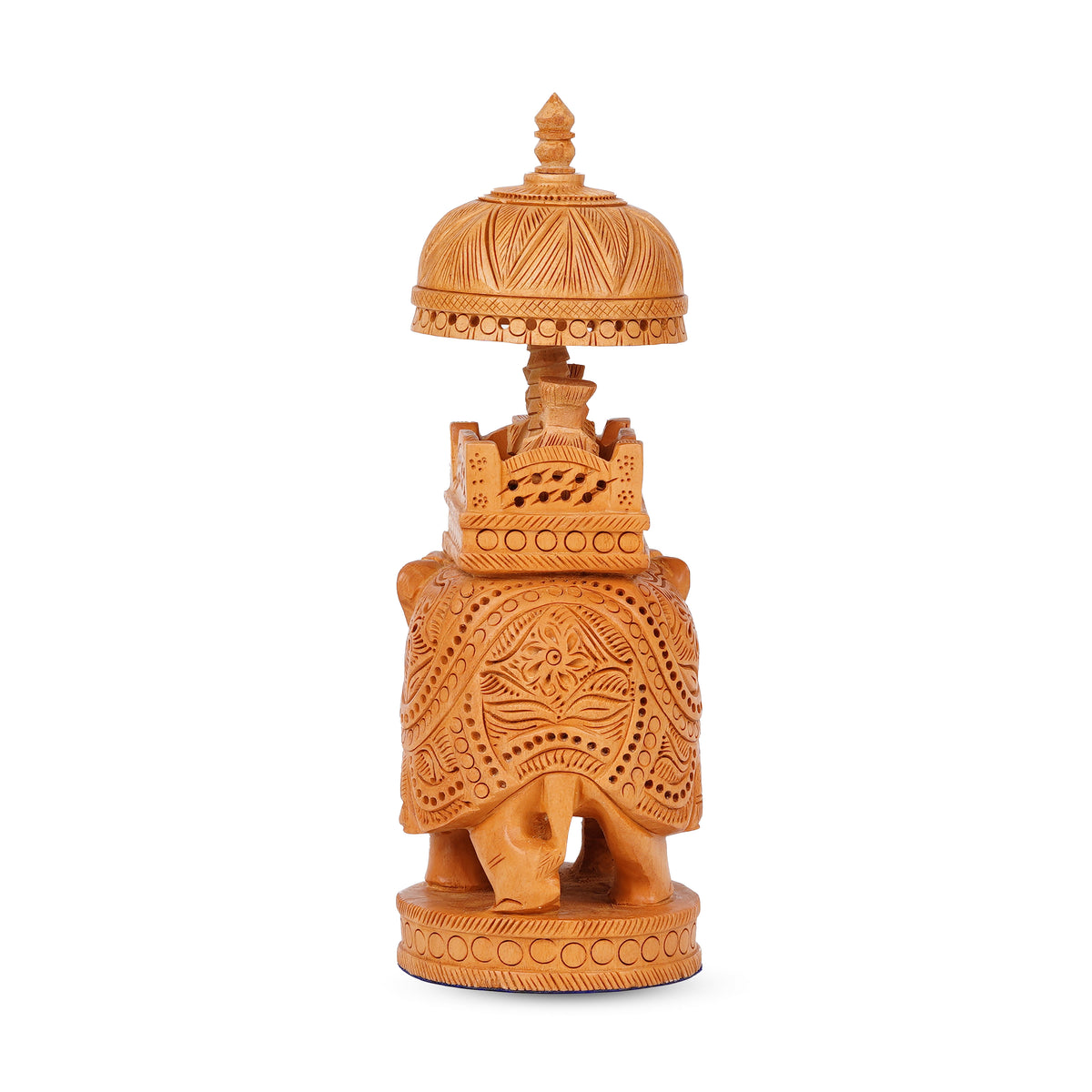Handcrafted Wooden Elephant Figurine – Traditional Indian Handicraft