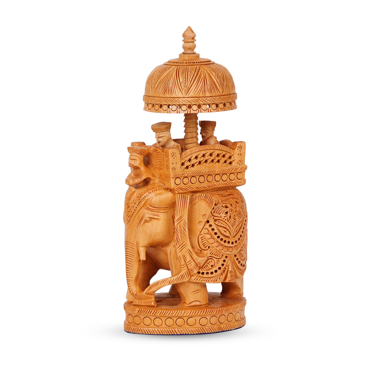 Handcrafted Wooden Elephant Figurine – Traditional Indian Handicraft