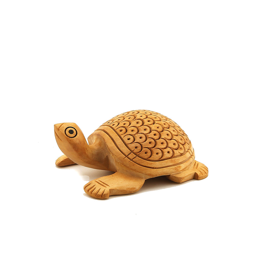 Handcrafted Wooden Tortoise Figurine – Vastu & Feng Shui Lucky Turtle | Longevity & Prosperity