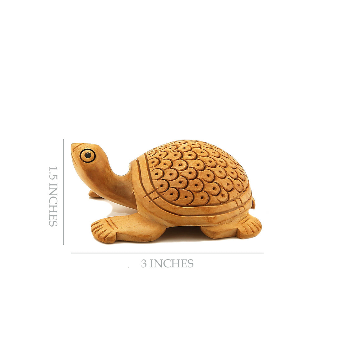 Handcrafted Wooden Tortoise Figurine – Vastu & Feng Shui Lucky Turtle | Longevity & Prosperity
