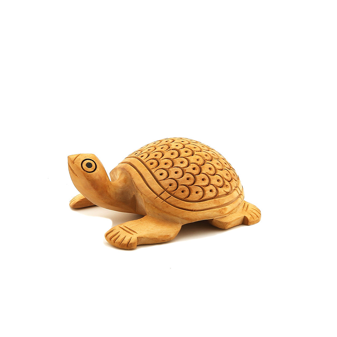 Handcrafted Wooden Tortoise Figurine – Vastu & Feng Shui Lucky Turtle | Longevity & Prosperity