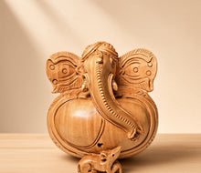 Dheesh Unique Round Belly Ganpati Showpiece with Mouse (Mushak) for Vastu, Decor & Gifting