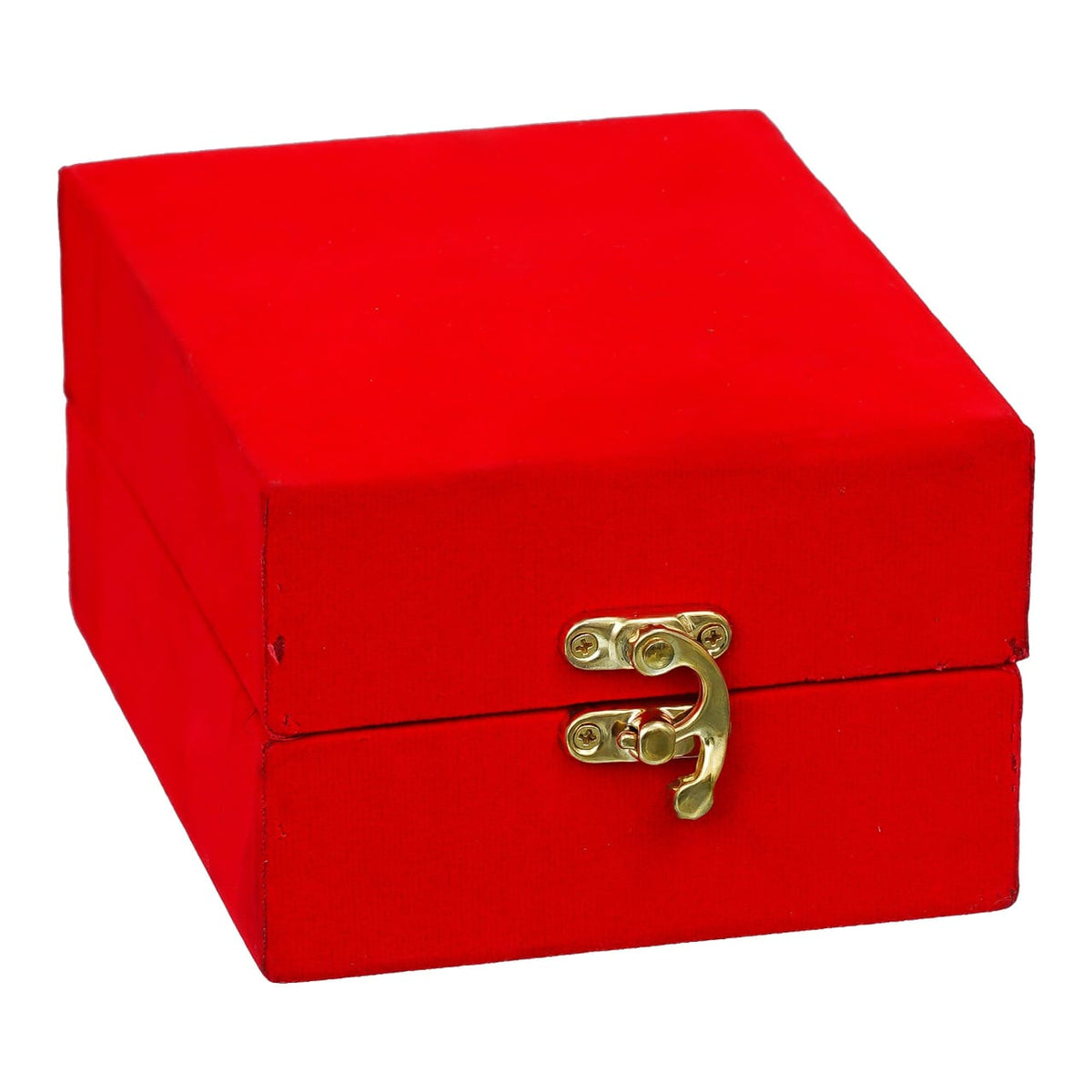 Silver-Finish Puja Kalash with Lotus Lid in Red Velvet Gift Box