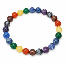 7 Chakra Single Bracelet – Natural Gemstone Beads | Complete Chakra Balancing Jewellery
