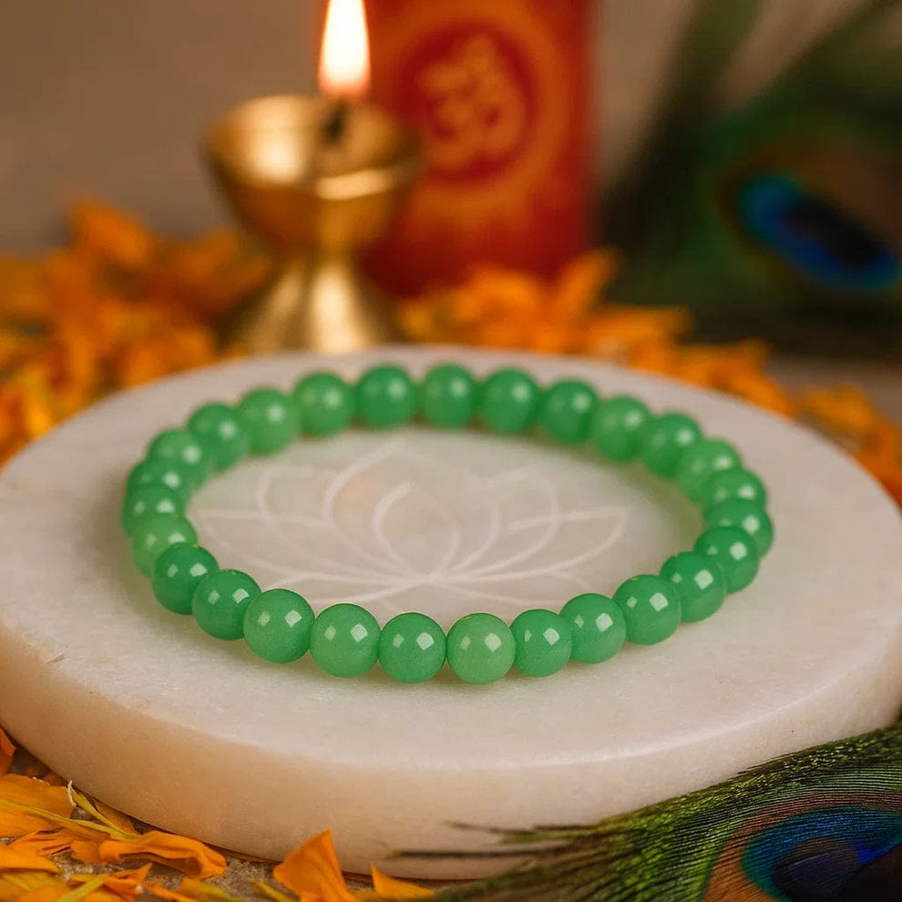 Natural Green Aventurine Crystal Bracelet – 8mm Beads | Prosperity & Emotional Balance