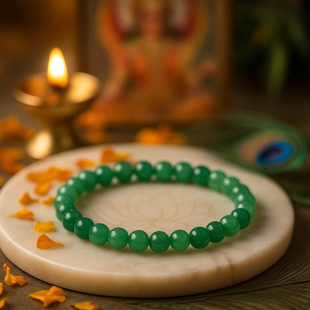 Natural Green Aventurine Crystal Bracelet – 8mm Beads | Prosperity & Emotional Balance