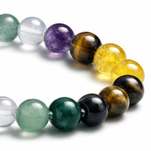Money Magnet Multi-Crystal Bracelet – Tiger Eye, Citrine, Pyrite & Green Aventurine