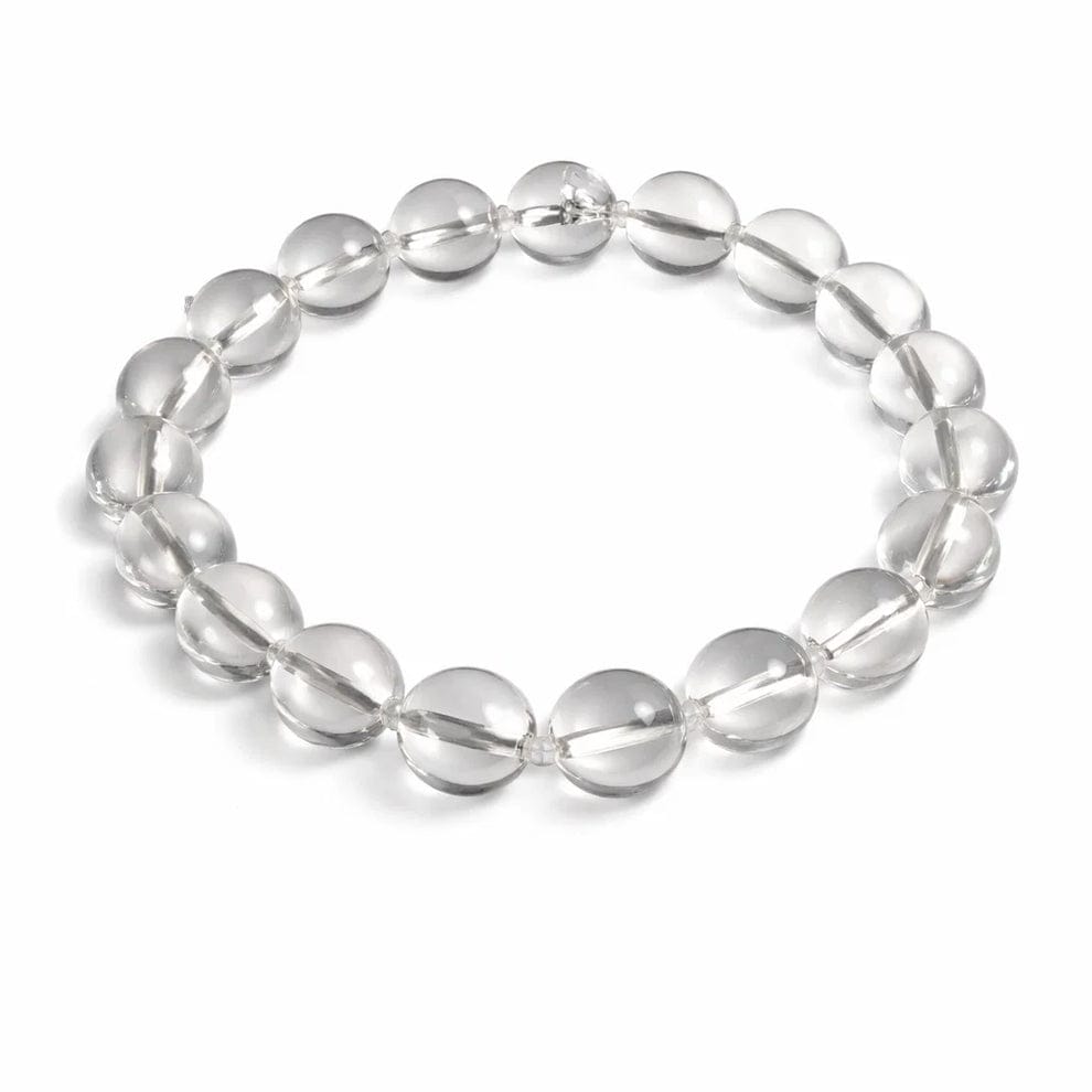 Natural Clear Quartz Crystal Bracelet – 8mm Beads | Energy & Clarity Healing Gemstone