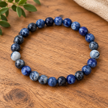 Natural Lapis Lazuli Bracelet – 8mm Genuine Stone Beads | Wisdom & Intuition Crystal