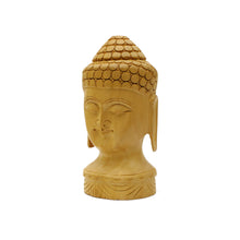 Handcrafted Wooden Buddha Head Idol Statue