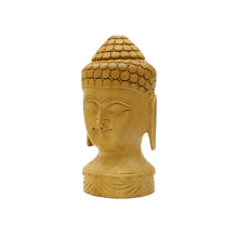 Handcrafted Wooden Buddha Head Figurine – Serene Meditating Idol | Peace & Mindfulness Décor