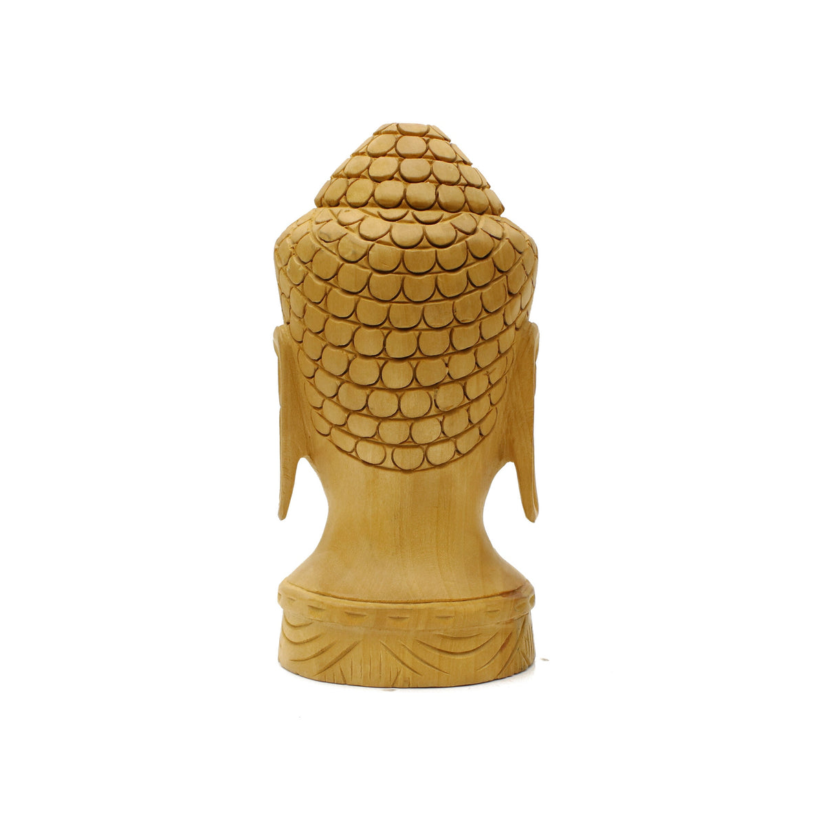 Handcrafted Wooden Buddha Head Idol Statue