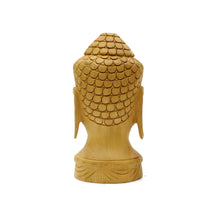 Handcrafted Wooden Buddha Head Idol Statue