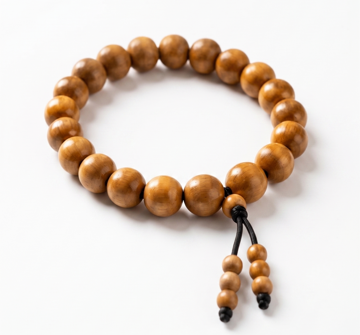 Original Chandan (Sandalwood) Bracelet – Natural Aromatic Wood Beads | Spiritual Jewellery