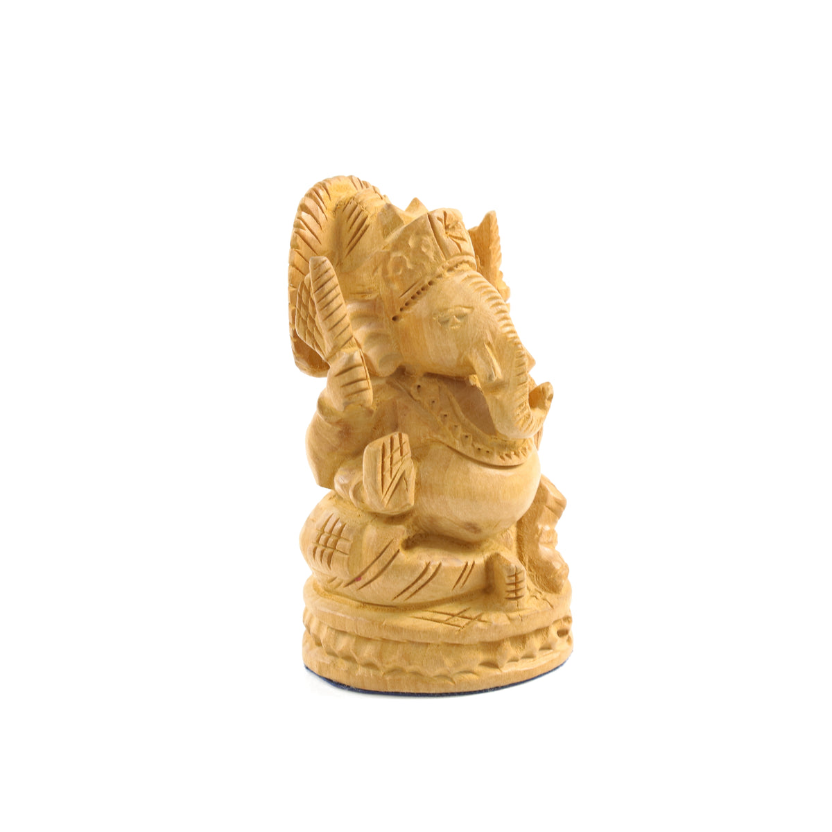 Handcrafted Wooden Ganesha Idol – Seated Ganpati Murti | Wisdom & New Beginnings