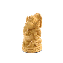 Handcrafted Wooden Ganesha Idol – Seated Ganpati Murti | Wisdom & New Beginnings