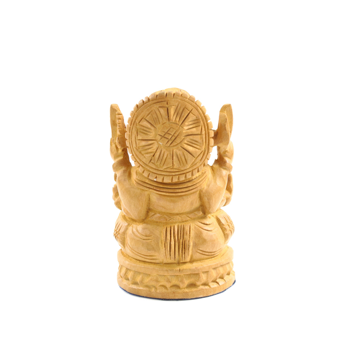 Handcrafted Wooden Ganesha Idol – Seated Ganpati Murti | Wisdom & New Beginnings