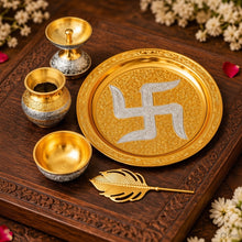 Swastika Pooja Thali Gift Set – Velvet Box | Auspicious Festive Gifting