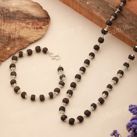 Silver Plated Eternal Karungali Mala
